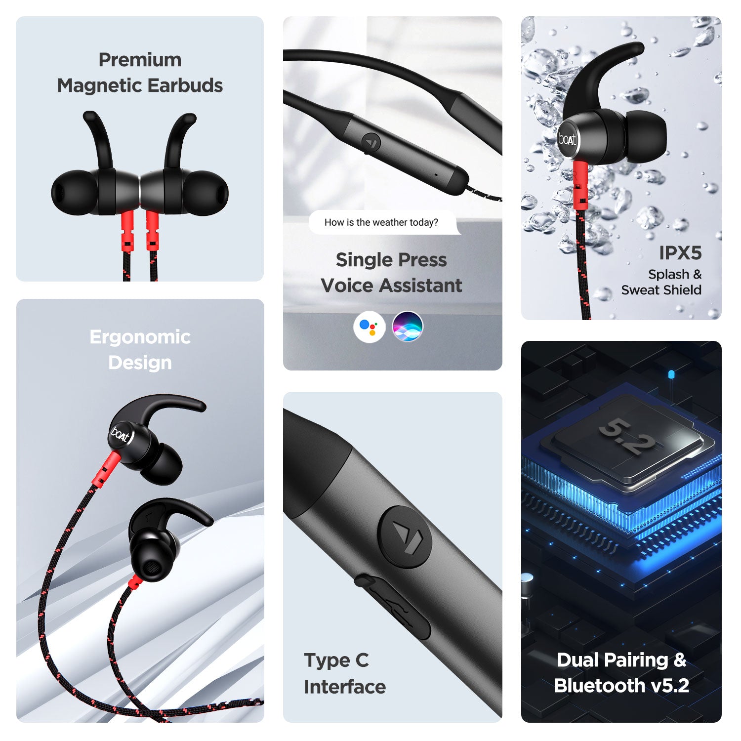 boAt Rockerz 333 | Bluetooth Earphone with Upto 30 Hours Uninterrupted Music, ASAP™ Charging with Dual Pairing