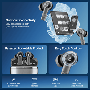 boAt Nirvana Ion ANC | Wireless Earbuds with Active Noise Cancellation, ENx™ Technology, 120 Hours Playback and 100K Crest AI Units