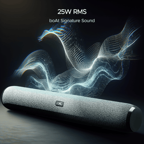 boAt Aavante Bar 590 | 25W RMS Stereo Sound Bluetooth Soundbar, Up to 6 HRS Long Playback, 2.0 Channel, Dual Passive Radiators, BT, AUX, and TF Card