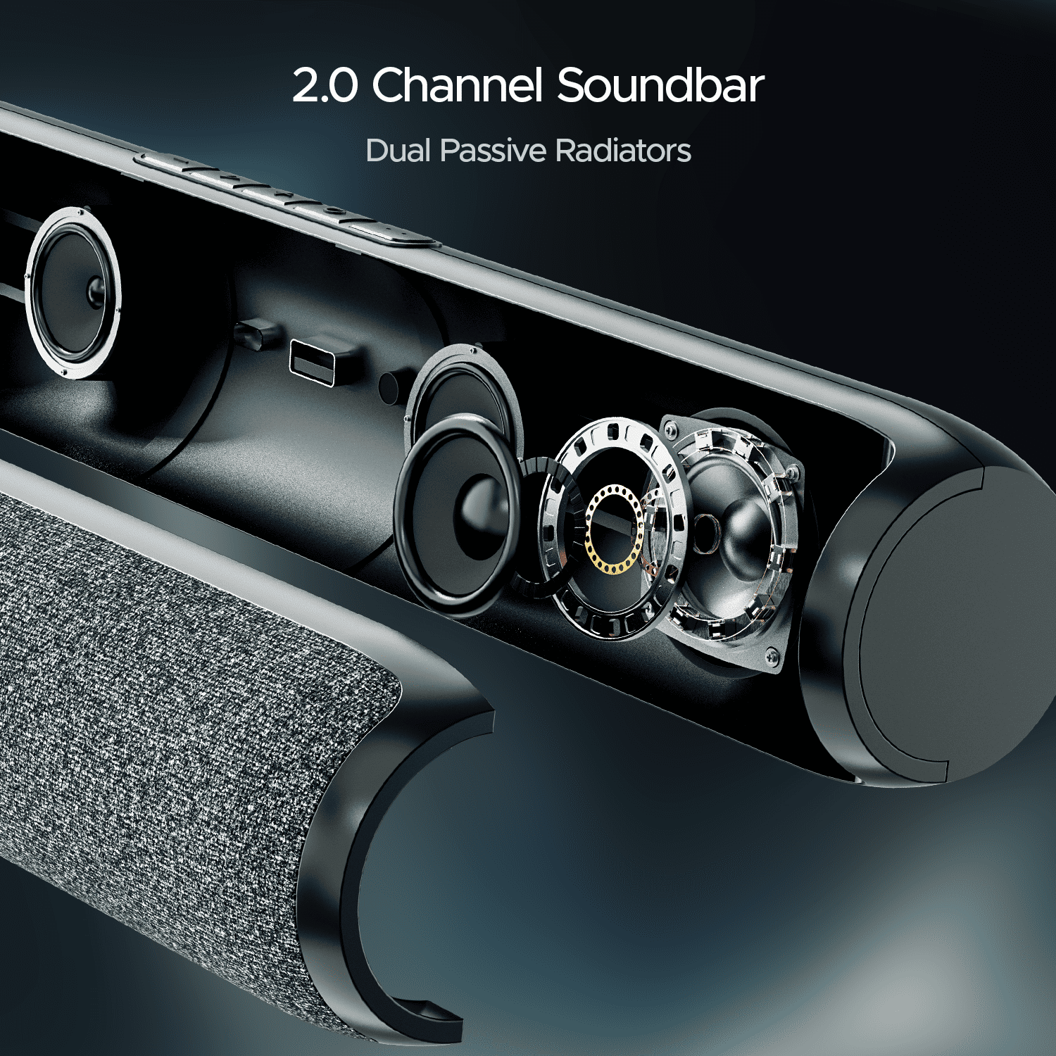 boAt Aavante Bar 590 | 25W RMS Stereo Sound Bluetooth Soundbar, Up to 6 HRS Long Playback, 2.0 Channel, Dual Passive Radiators, BT, AUX, and TF Card