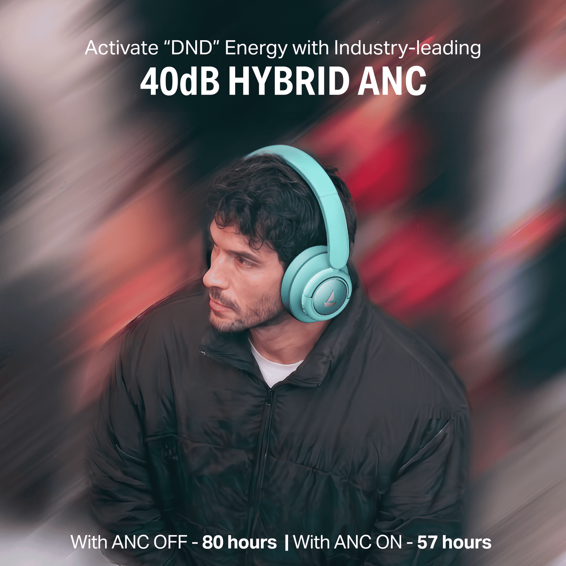 boAt Rockerz Plus 450 ANC | Wireless Headphones with 40dB ANC, 80H Playback & Spatial Audio