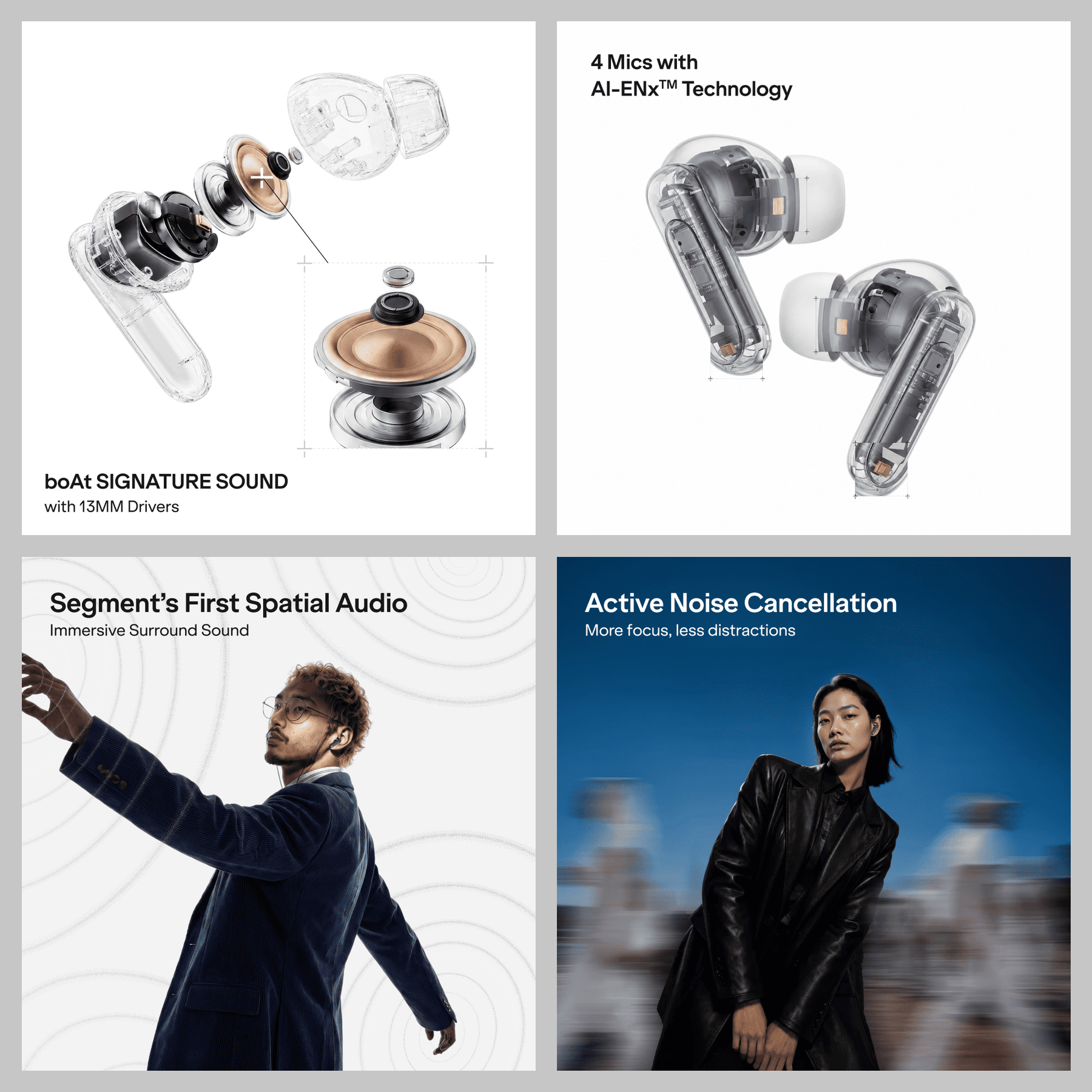 boAt Airdopes Plus 421 ANC | TWS Earbuds with 35dB ANC & 55 Hours Playtime