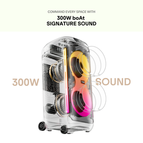 boAt PartyPal 650 | Bluetooth Speaker with 300W Sound, RGB Lights, Karaoke & TWS