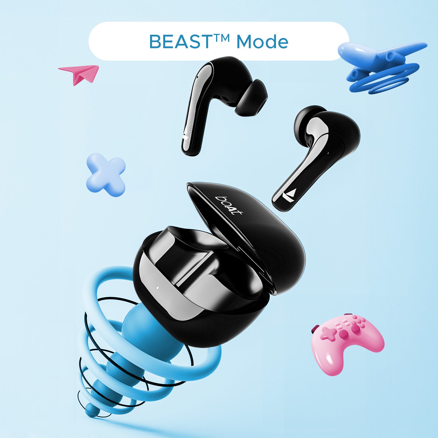 boAt Airdopes 155 | Wireless Earbuds with 40 Hours Playback, ENx™ with Quad Mics, Bluetooth v5.3