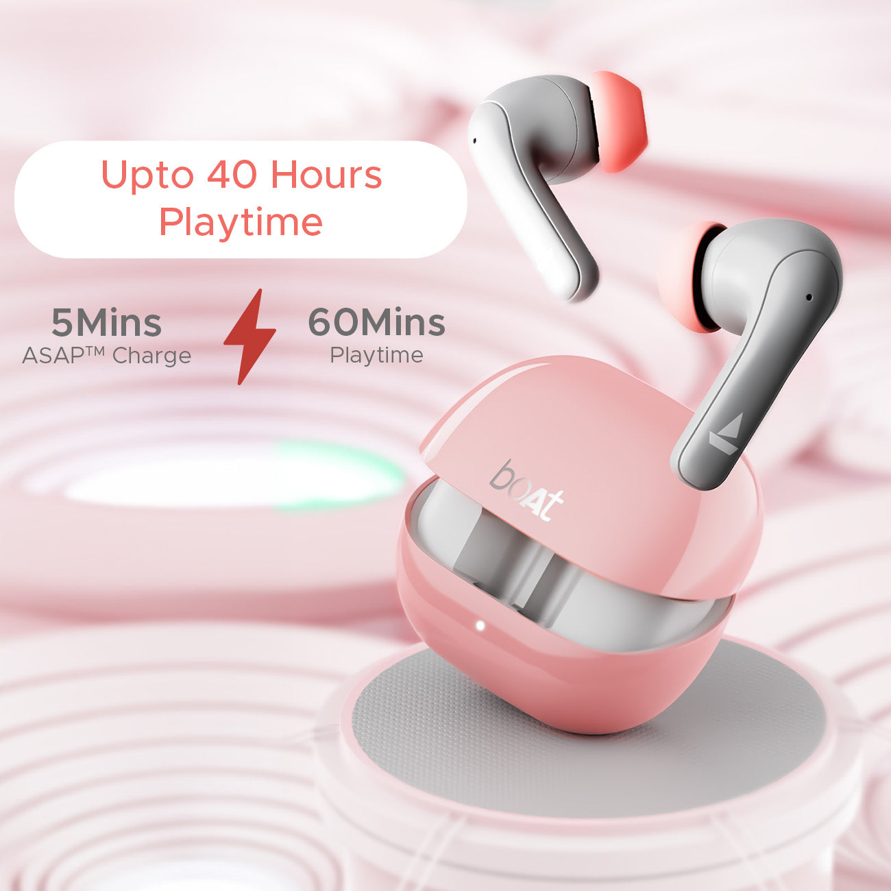 boAt Airdopes 155 | Wireless Earbuds with 40 Hours Playback, ENx™ with Quad Mics, Bluetooth v5.3