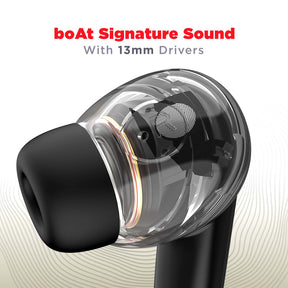 boAt Airdopes Atom 83 | True Wireless Earbuds with up to 50 Hours Playtime, Quad Mics with ENx™ Technology, 13mm Drivers, BEAST™ Mode, ASAP™ Charge