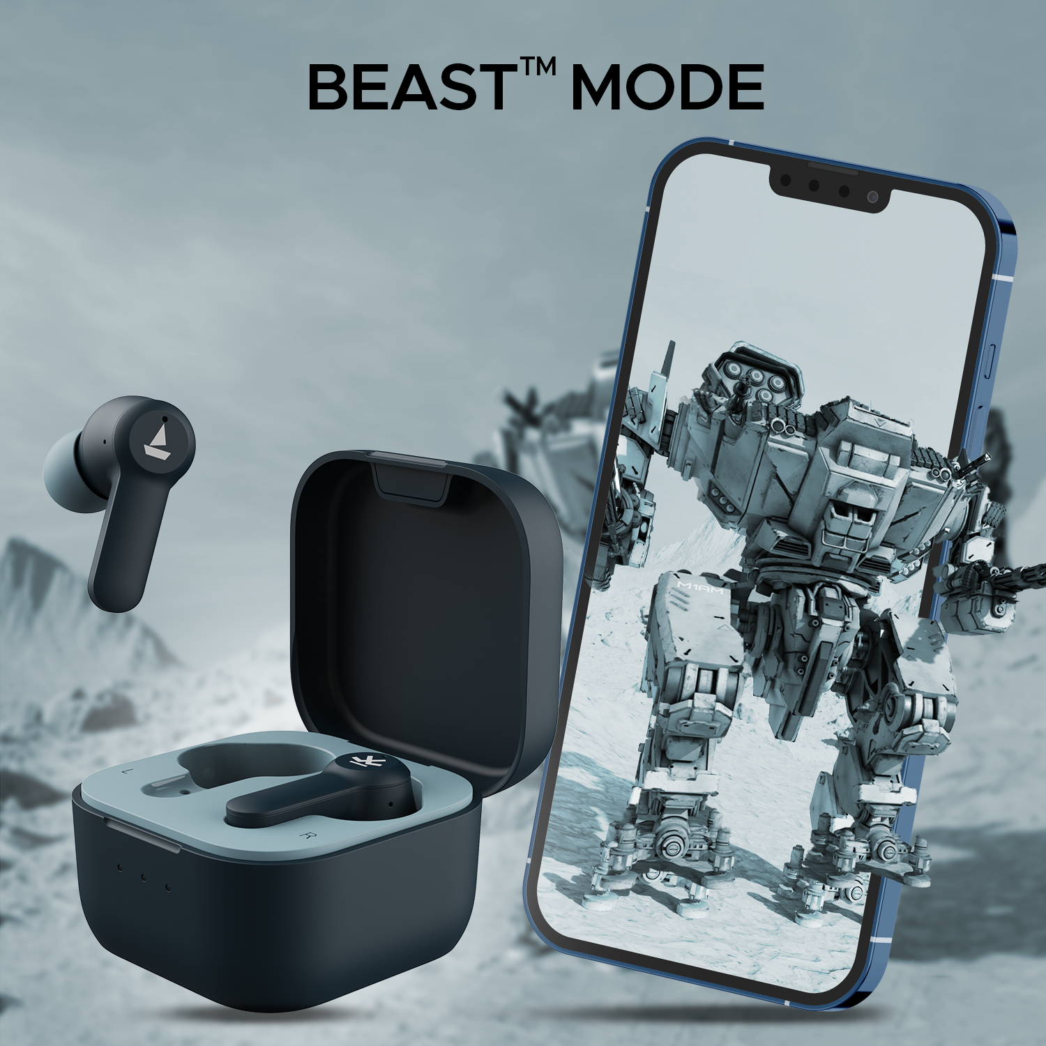 boAt Airdopes Crude | Wireless Earbuds with 50 Hours Playback, ENx™ Technology, ASAP™ Charge, BEAST™ Mode, Bluetooth v5.3