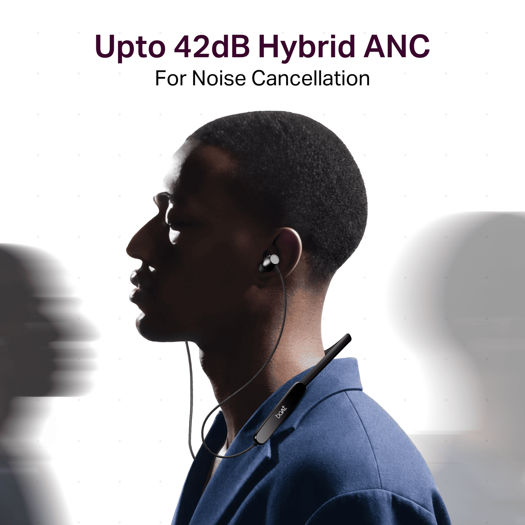 boAt Rockerz 351 ANC | Wireless Headphones with 60H Playback, 42dB ANC & 40ms BEAST™ Mode