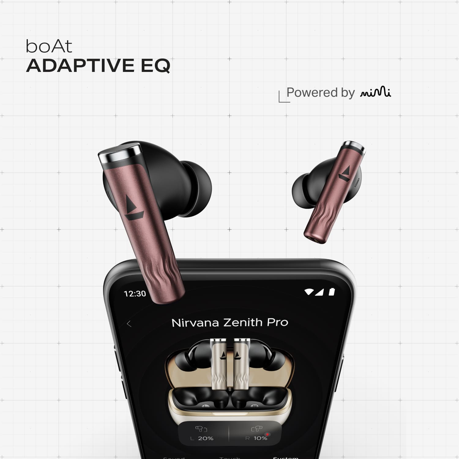 boAt Nirvana Zenith Pro | Wireless Earbuds with Spatial Audio, 80H Playback & 50dB Hybrid Adaptive ANC
