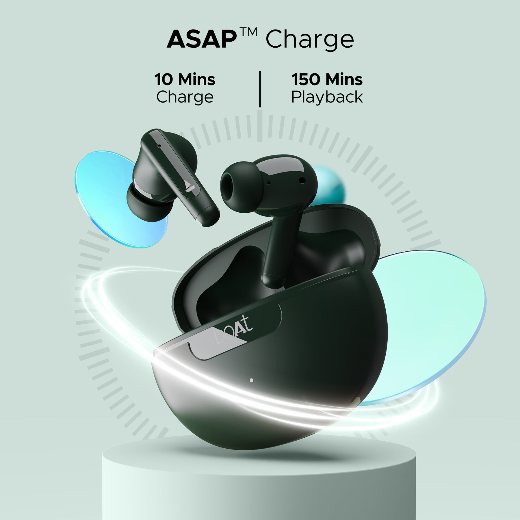 boAt Airdopes 161 ANC | Wireless Earbuds with Active Noise Cancellation up to 32dB, ENx™ Technology, ASAP™ Charge