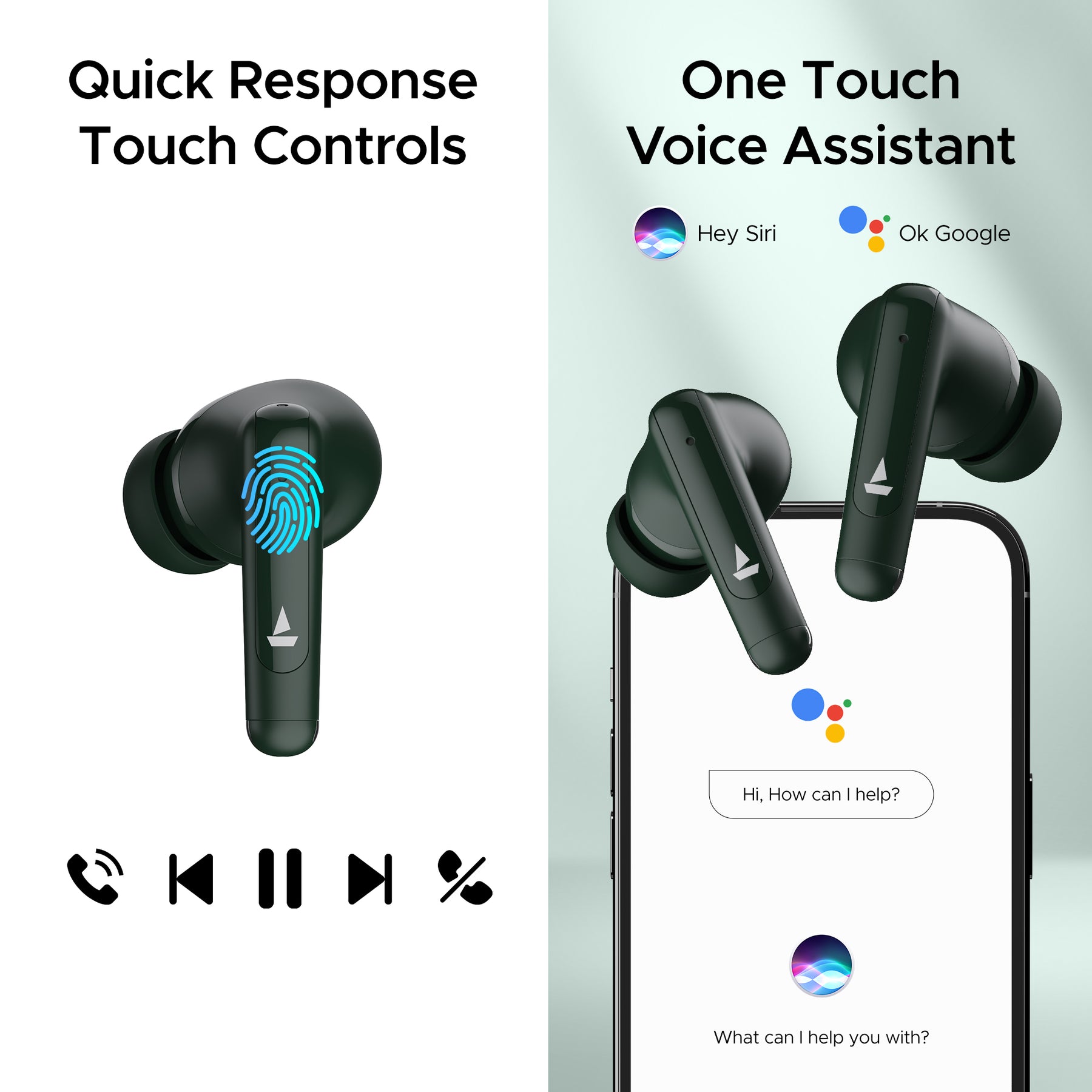 boAt Airdopes 161 ANC | Wireless Earbuds with Active Noise Cancellation up to 32dB, ENx™ Technology, ASAP™ Charge