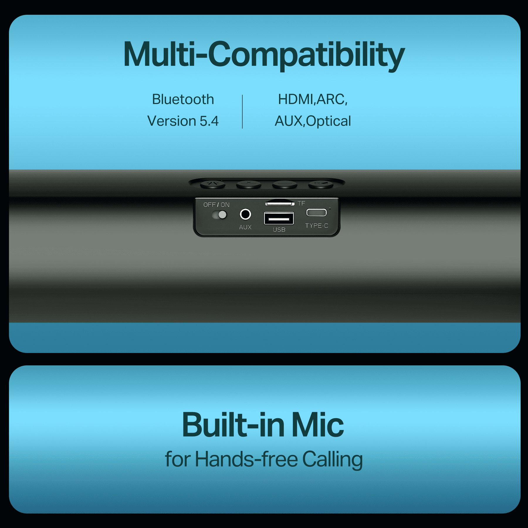 boAt Aavante Bar Joy | 10W Portable Soundbar with TWS, Built-in Mic & Multi-Connectivity