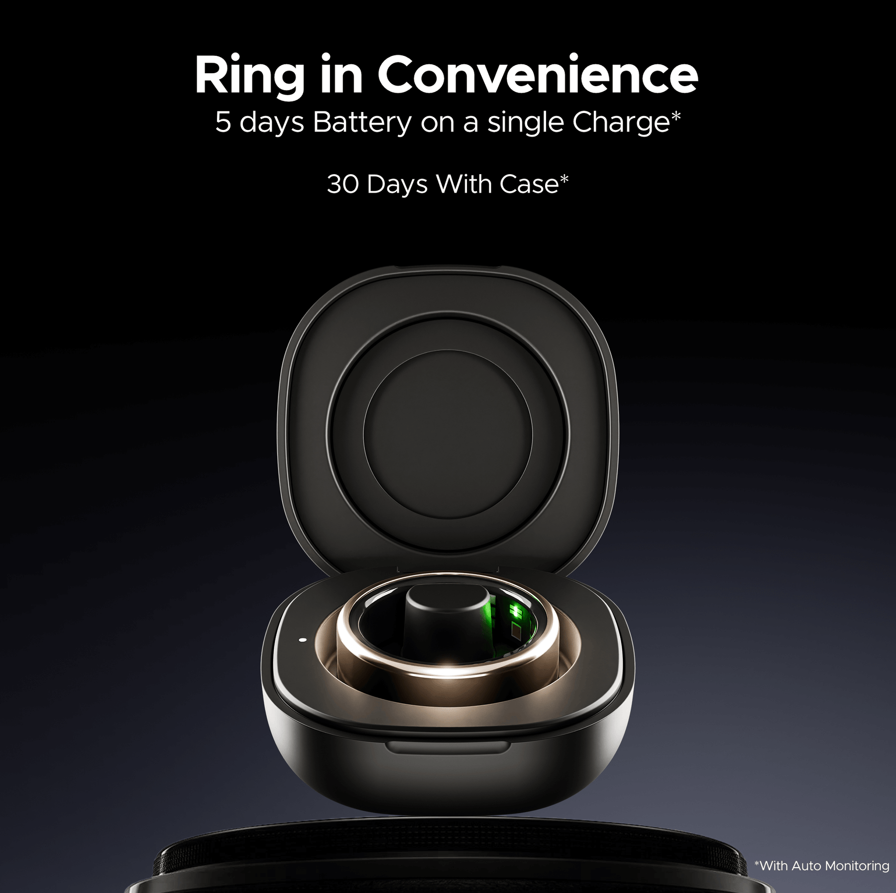 boAt Smart Ring Active | Smart Ring with Stainless Steel Design, 90% Lighter, Health Monitoring, Magnetic Charging Case