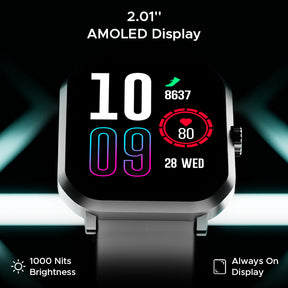 boAt Ultima Select | Smartwatch with 2.01" (5.10 cms) AMOLED Display, 100+ Watch Faces, 100+ Sports Modes