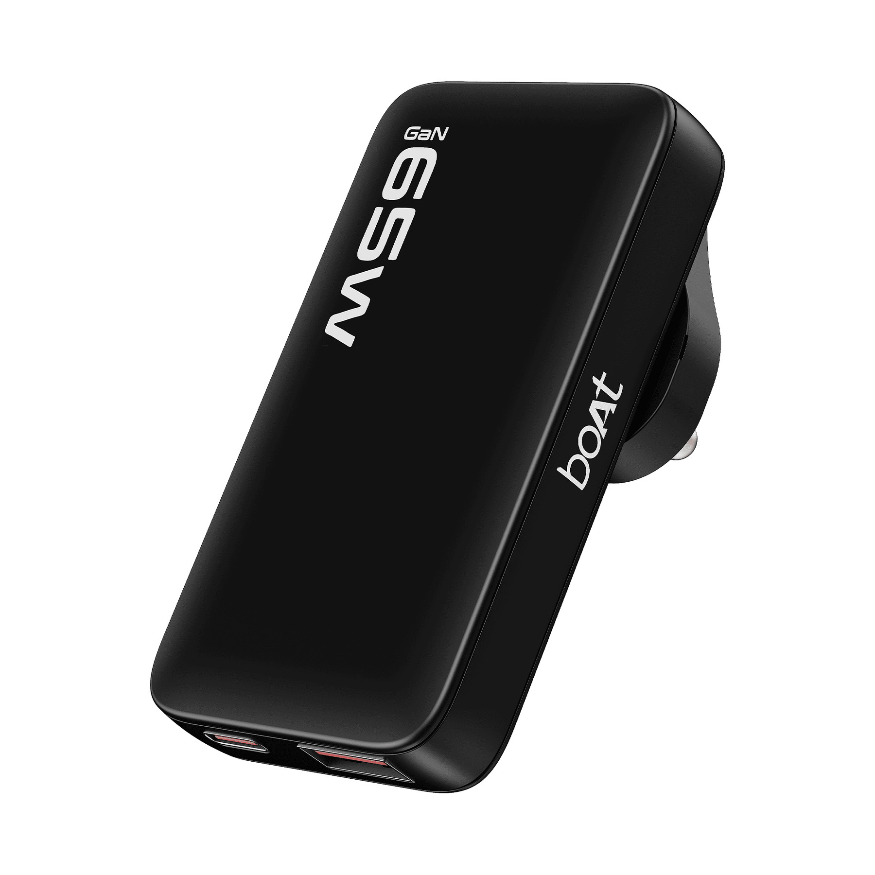 boAt 65W GaN Nano Charger | 65W Fast Charger with GaN Chip, Smart IC Protection & Dual-Port Charging