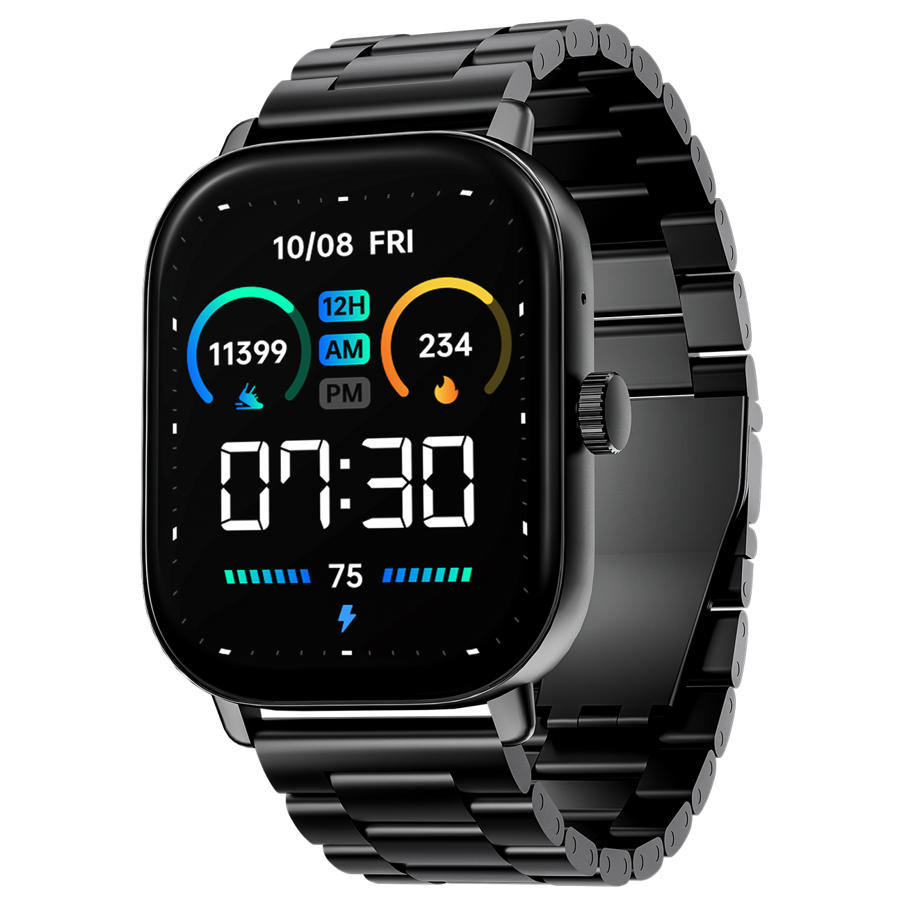 boAt Wave Spectra | Smartwatch with 2.04" AMOLED Display, Animated Watch Faces, 100+ Sports Modes, IP68 Dust Resistance