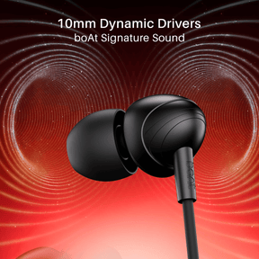boAt Bassheads 210 | Wired Earphones with 10mm Drivers, Mic & Comfort Fit