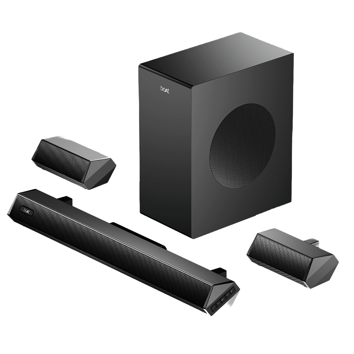 boAt Aavante Bar Prime B300 | 300W 5.1 Channel Soundbar with Wired Subwoofer & Rear Satellites