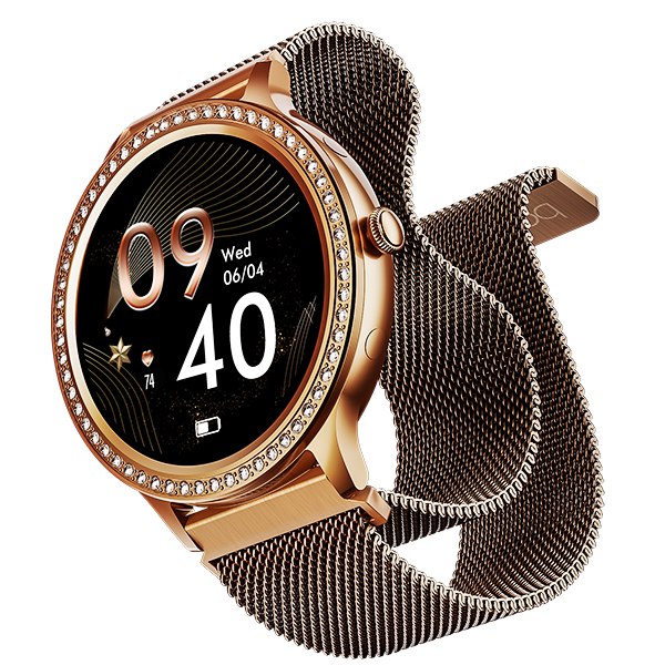 boAt Enigma R32 | Women Smartwatch with 1.32" (3.35cm) Round TFT Display, BT Calling, Luxurious Metal Body, 100+ Watch Faces