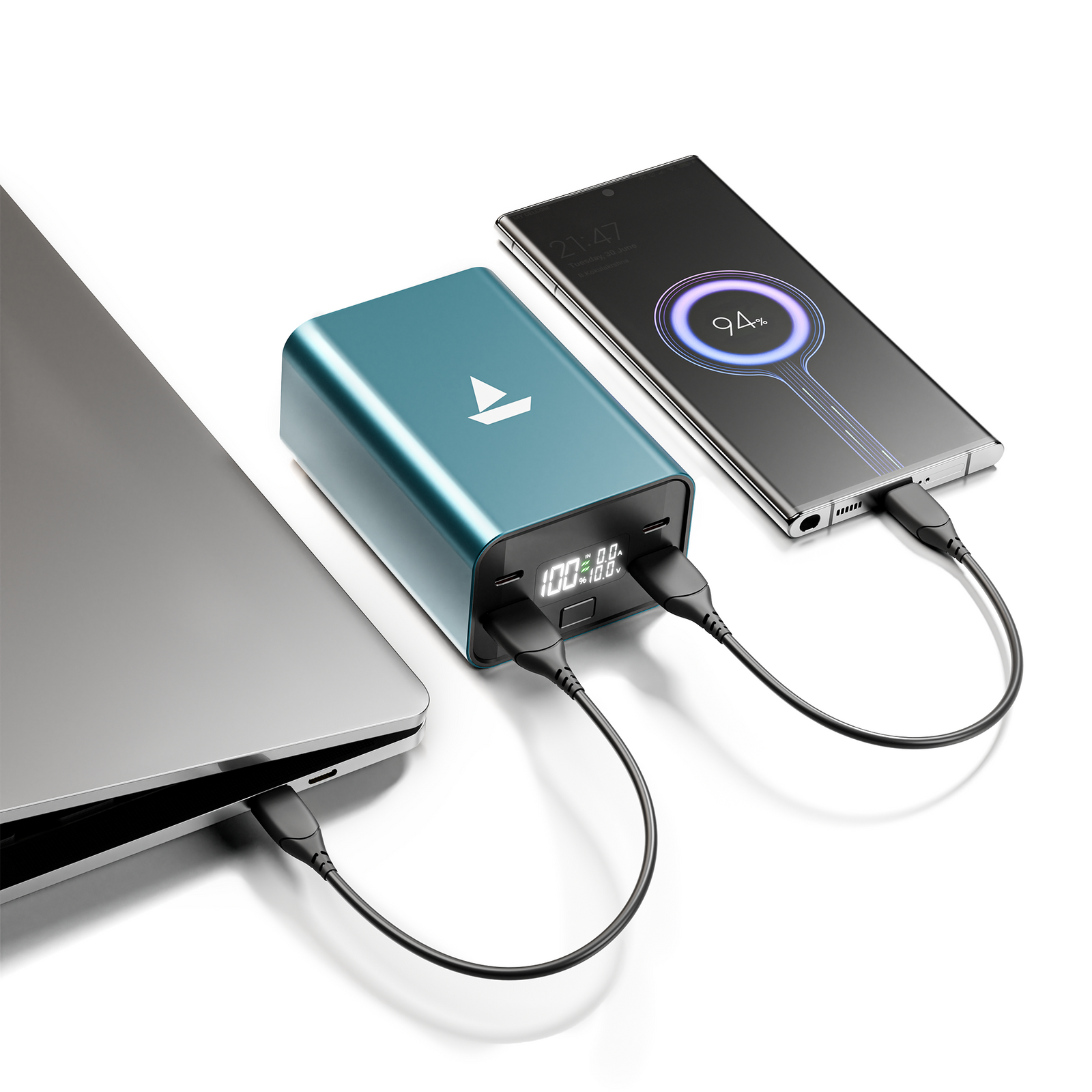 Powerpulse boAt Energyshroom PB600 PowerPulse - 160W Fast Charging Powerbank with ...