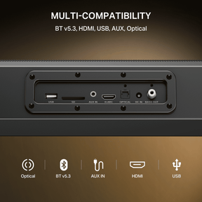 boAt Aavante Bar Prime B160 | 160W 5.1 Channel Soundbar with Wired Subwoofer & Rear Satellites