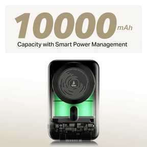Energyshroom PB331 Magnacharge | Powerbank with 22.5W Fast Charging, 10,000mAh, 15W Magnetic Wireless Charging, 12-Layer Smart IC Protection, 3 Output Ports