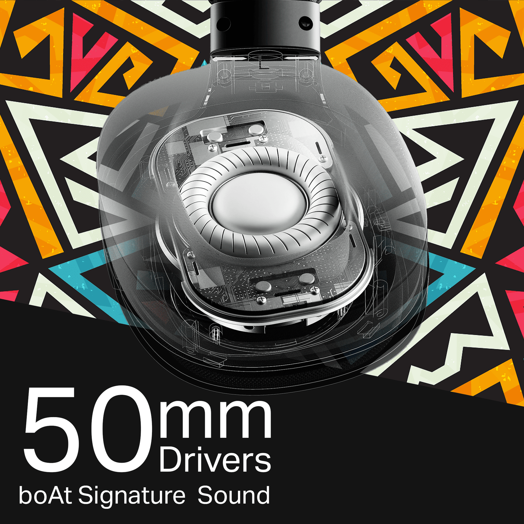 boAt Rockerz Plus 550 | Wireless Headphones with 100H Playback, 50mm Drivers & boAt Signature Sound