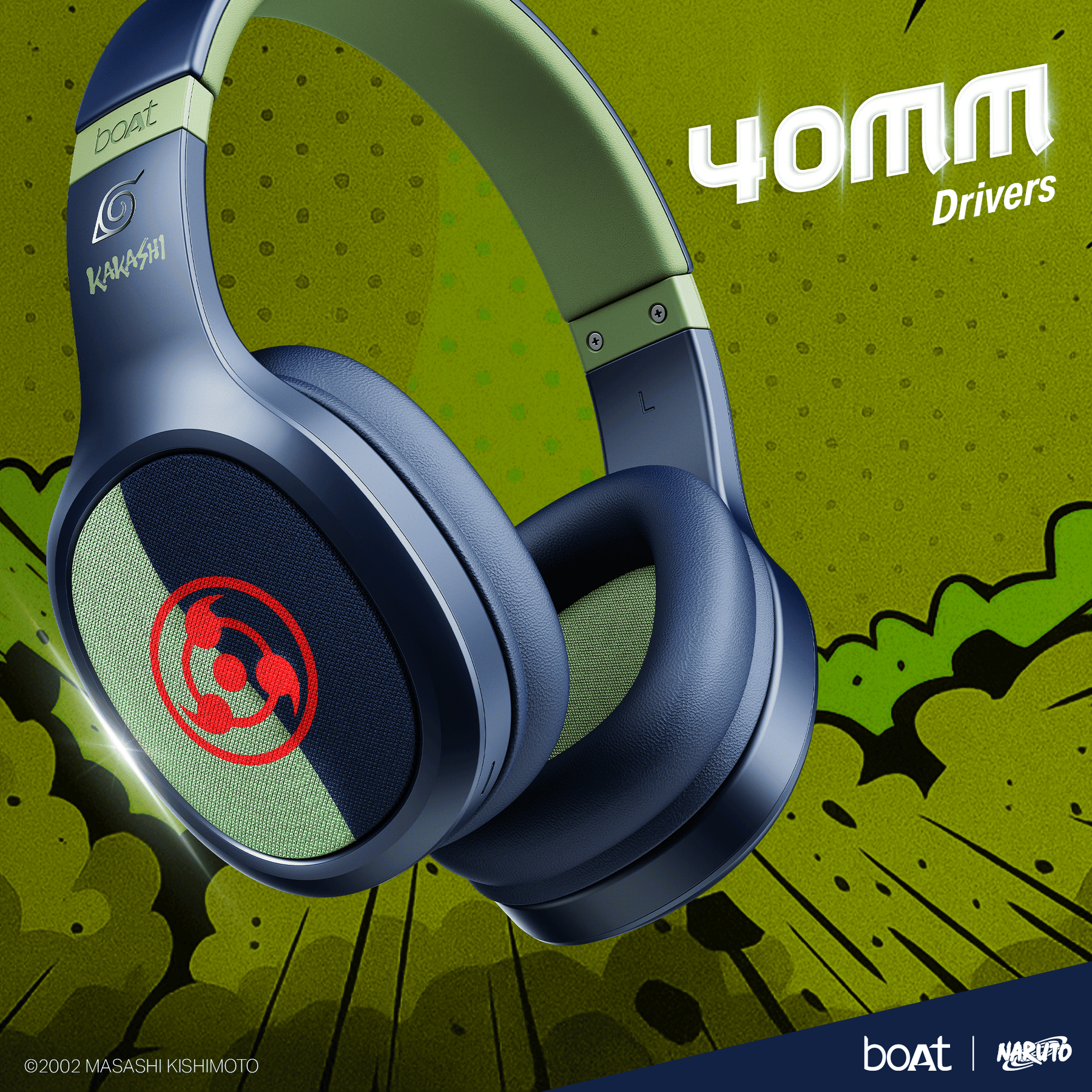 boAt Rockerz 460 Naruto Edition | Naruto Series – Wireless Headphones with 30 Hours Playback & BEAST™ Mode
