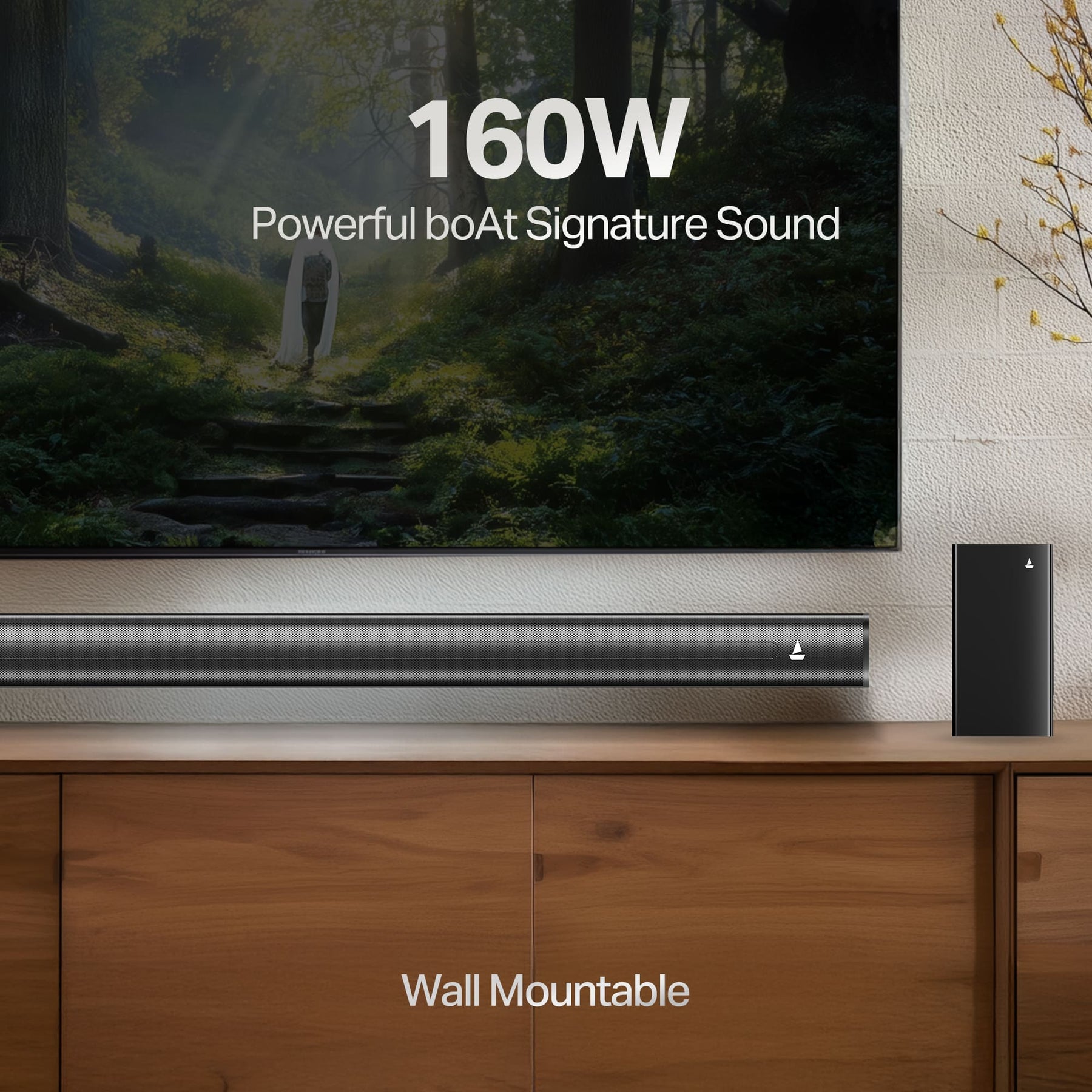 boAt Aavante 2.1 1650 | Soundbar with 160W RMS, Wireless Subwoofer & Multi-Connectivity