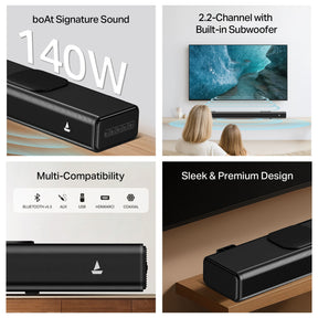 boAt Aavante 2.2 1400 | 140W 2.2 Channel Soundbar with Built-in Subwoofer & Multi-Connectivity