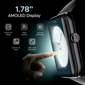 boAt Storm Plus | Smartwatch with 1.78" (4.52cm) AMOLED Display, BT Calling, 100+ Sports Modes, SpO2 monitoring