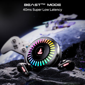 boAt Immortal 201 | Bluetooth Gaming Wireless Earbuds with 40ms BEAST™ Mode, Real RGB Lights, boAt Signature Sound