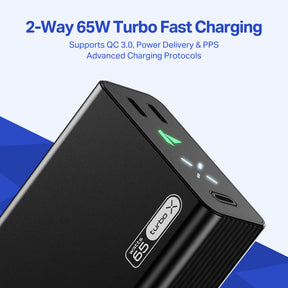 boAt Energyshroom PB465 Turbo X | 20000mAh Power Bank with 65W Turbo Fast Charging