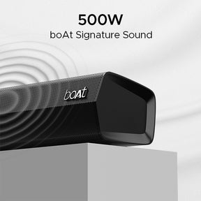 boAt Aavante Bar 3600 | 500W Bluetooth Soundbar, 5.1 Surround Sound System with Subwoofer and Wired Rear Speakers