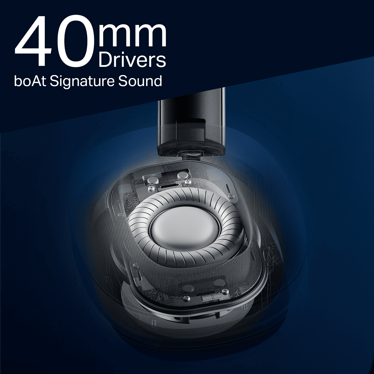boAt Rockerz Plus 550 ANC | Wireless Headphones with 80H Playback, 40dB Hybrid ANC & boAt Signature Sound