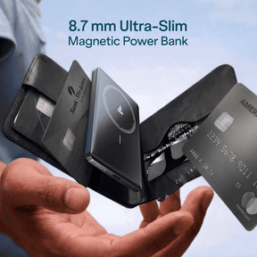 boAt Energyshroom Magnacharge Air | 4800mAh Ultra-Slim Magnetic Wireless Power Bank with 15W Wireless Charging