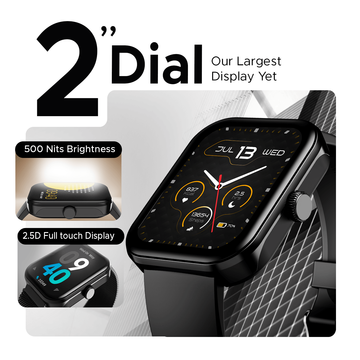 boAt Ultima Call Max | Bluetooth Calling Smartwatch with 2"(5.08 cm) Large HD Display, 100+ Sports Modes, 10 Days Battery