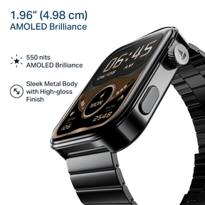 boAt Chrome Endeavour | Smartwatch with 1.96" AMOLED Display, AI Coach, Auto Activity Detection & Turn-by-Turn Navigation