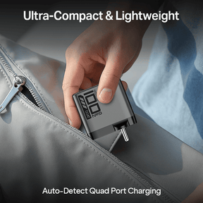 100W GaN Charger | 100W Fast Charger with GaN Chip Technology, 12-Layer Smart IC Protection, Quad-Port Charging