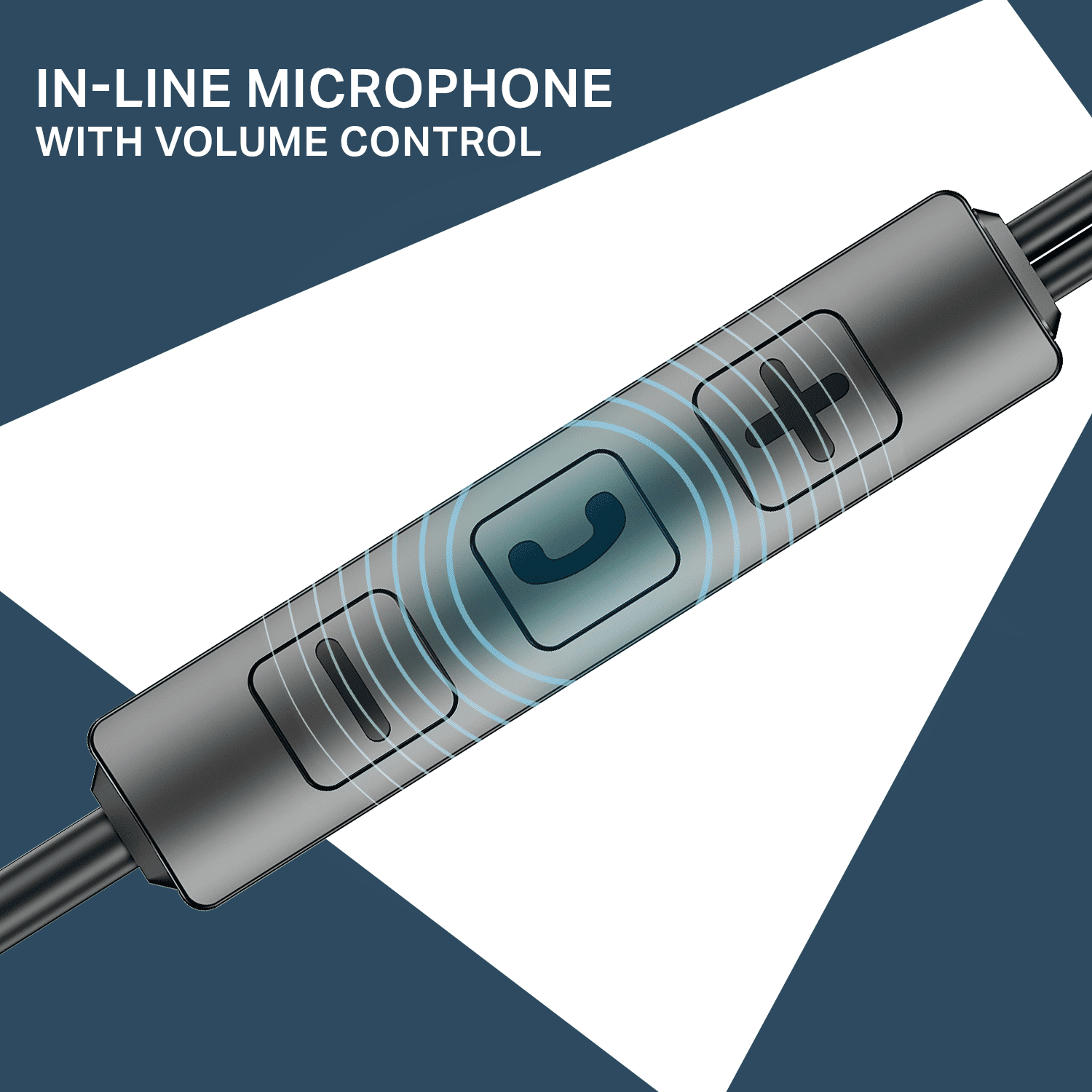 Bassheads 55 | Wired Earphones with 10mm Drivers, Metallic Buds, In-Line Mic & Lightweight Design