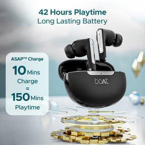 boAt Airdopes 141 ANC | Wireless Earbuds with Active Noise Cancellation up to 32dB, 42 Hours Playback, BEAST™️ Mode