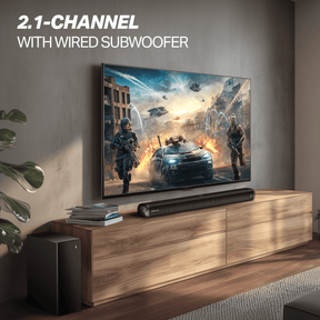 boAt Aavante 2.1 1600D | 160W 2.1 Channel Soundbar with Wired Subwoofer, Multi-Connectivity & EQ Modes