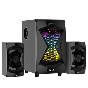 Blitz 1508 | 50W RMS Wired Speaker with boAt Signature Sound, 2.1 Channel, RGB Led, 5 Entertainment Modes, FM, Aux, USB, Sd Card, BT