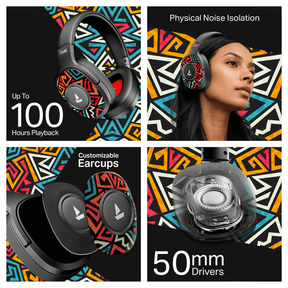 boAt Rockerz Plus 550 | Wireless Headphones with 100H Playback, 50mm Drivers & boAt Signature Sound