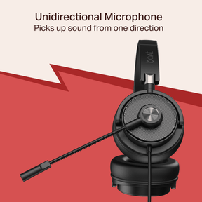 Bassheads 900 C Pro | USB Type-C Wired Headset with Retractable Mic, Remote Control & Adjustable Headband