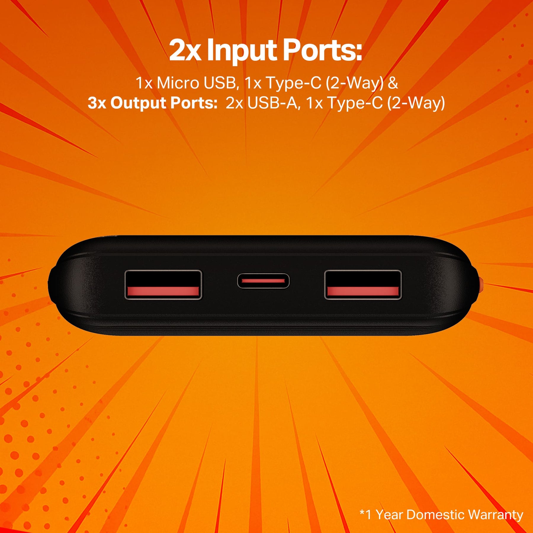 Energyshroom PB300 SPL (Naruto Edition)| Powerbank with 22.5W Fast Charging, 10,000mAh, 12-Layer Protection, 3 Output Ports