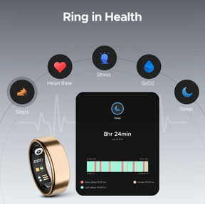 boAt Smart Ring Active | Smart Ring with Stainless Steel Design, 90% Lighter, Health Monitoring, Magnetic Charging Case