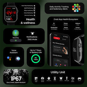 boAt Ultima Vogue | Smartwatch with 1.96" (4.97cm) AMOLED Display, BT Calling, 100+ Watch Faces, 100+ Active Modes