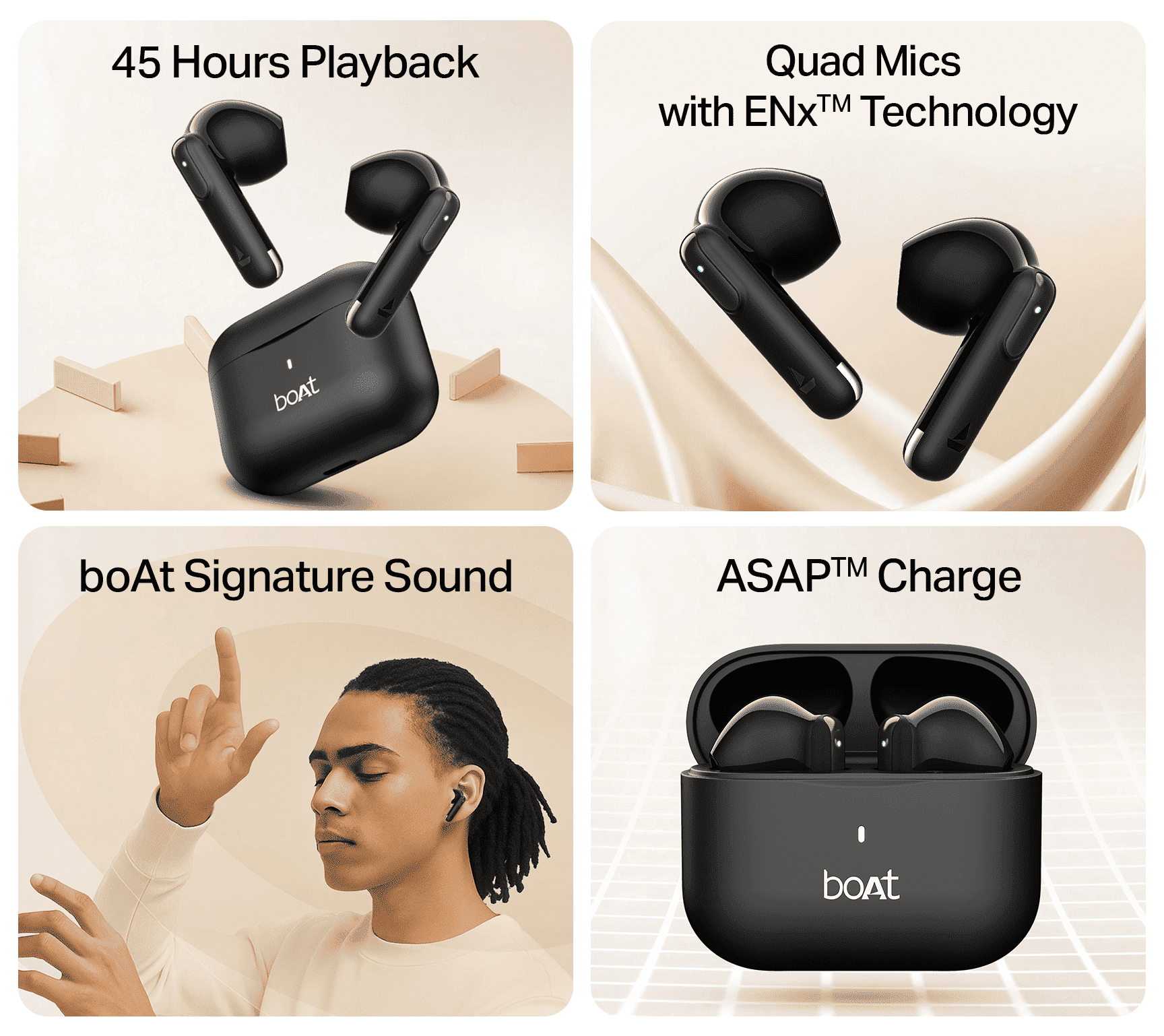 boAt Airdopes Ace Gen 2 | True Wireless Earbuds with 45 Hours Playback, ENx™ Tech & BEAST™ Mode