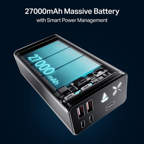 Energyshroom PB600 | Powerbank with 22.5W Fast Charging, 27000mAh, 12-Layer Protection, 4 Output Ports
